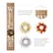 Glitzhome® 5ft. Brown Welcome Wood Porch Sign with 4 Changeable Wreaths